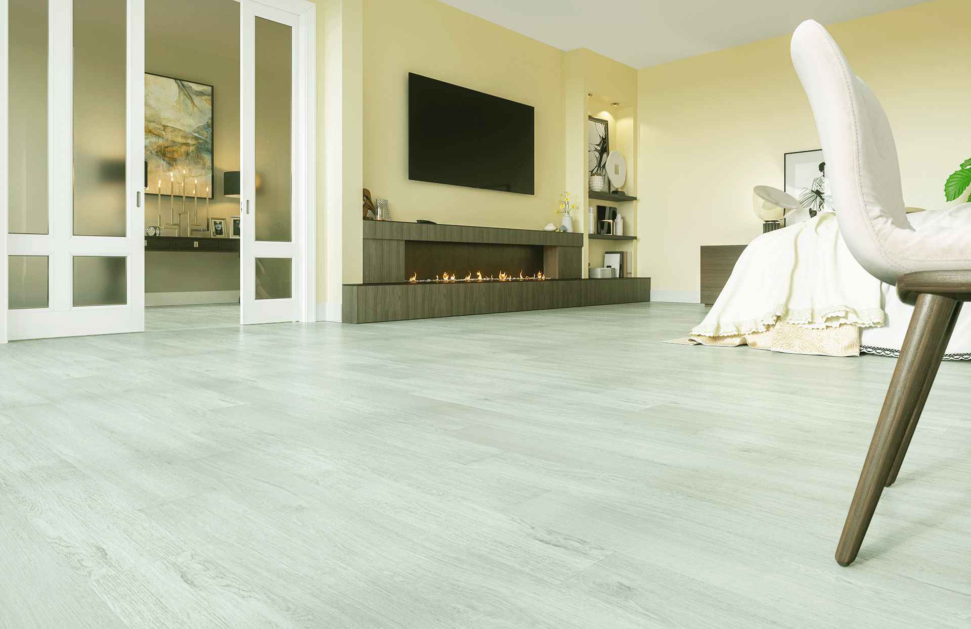 Кварцевый ламинат Home Expert Natural Дуб Зимний лес 1028-29