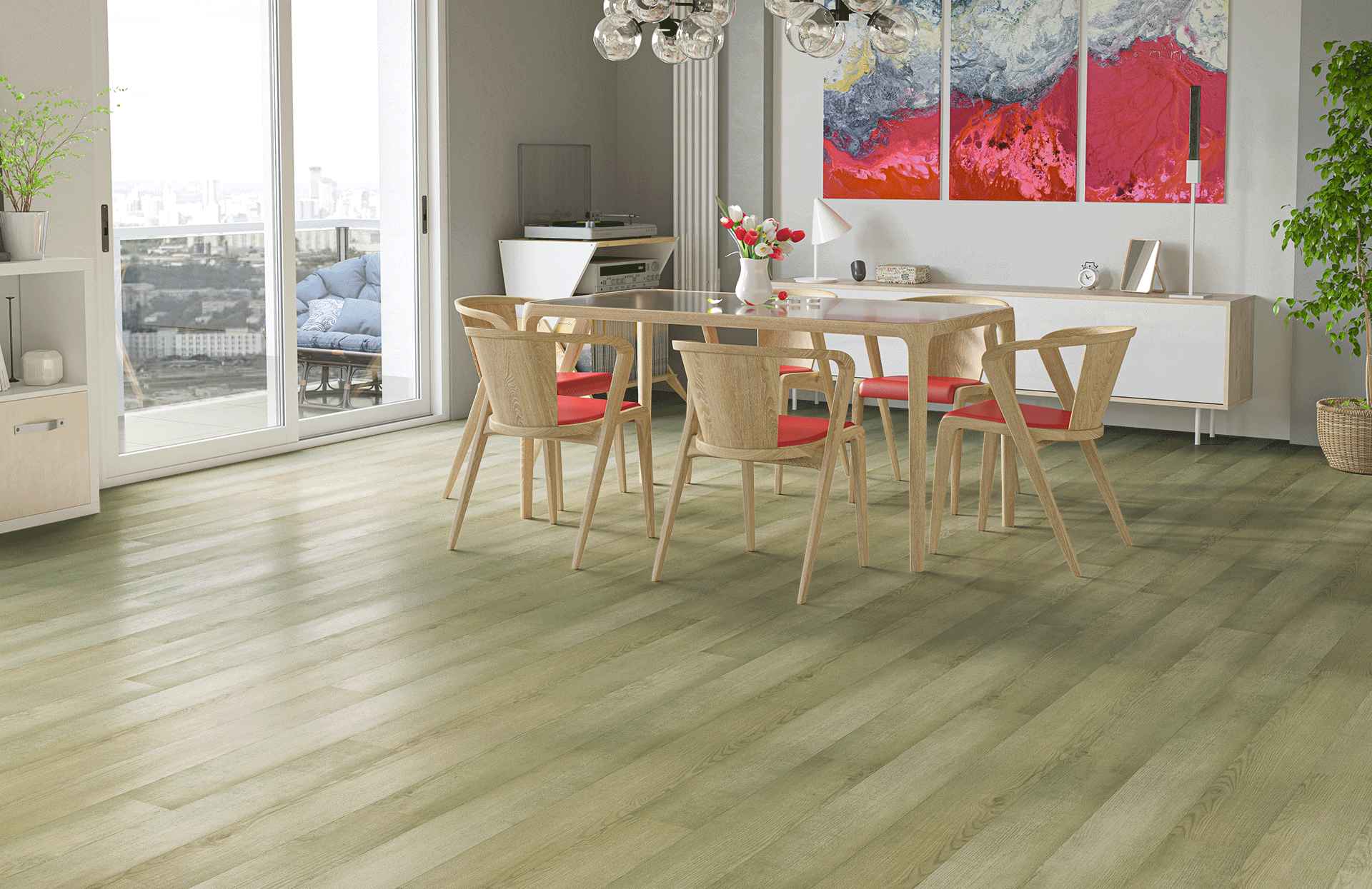 Кварцевый ламинат Home Expert Natural Дуб Канадский лес 2106-12 62W930 градиент